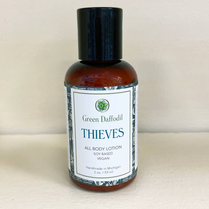 Green Daffodil Bath & Body - Wholesale Hand & Body Lotion - Thieves Mini Soy Lotion Bottle - Essential Oil Blend