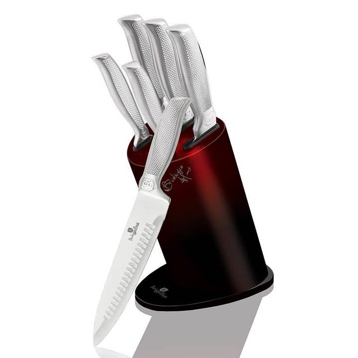 6-Piece Knife Set with Stainless Steel Stand Kikoza Collecti for wholesale by Berlinger Haus