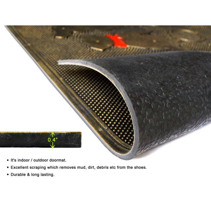 RugSmith – wholesale Door mat – RugSmith Moulded Dog Welcome Rubber Doormat, 18" x 30"3