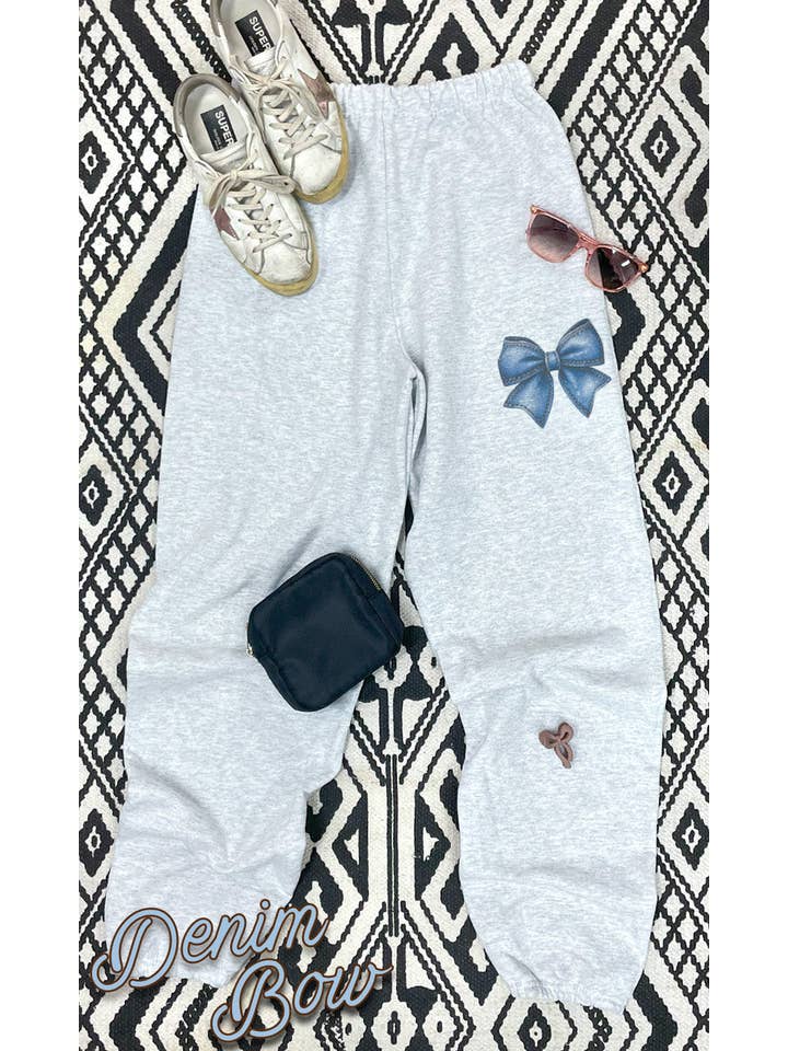 Sugar Stitch - Wholesale Lounge Sweatpants/Joggers - Women's - Big On Bows Graphic Sweatpants6