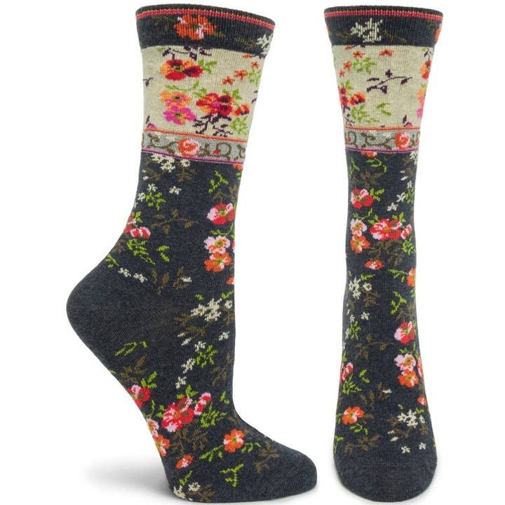 Scandinavian Specialties - Wholesale Socks - Women's - Ozone Women's Mona Linen Crew Sock2