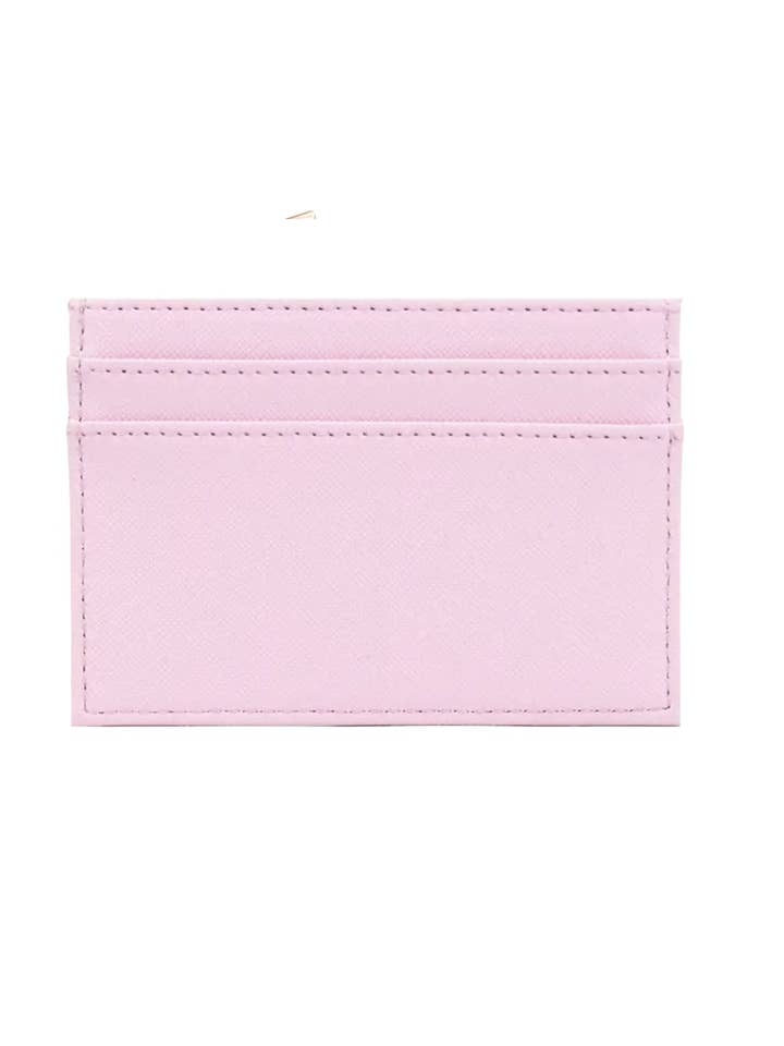 PORTE-CARTES EN CUIR ROSE pour la vente par With Love Shop