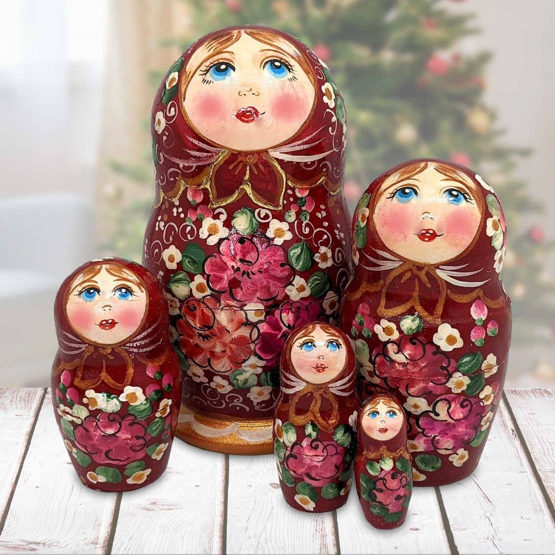 Designocracy - Wholesale Doll - Kids - Matreshka Nesting Dolls | Handpainted | Set of 51