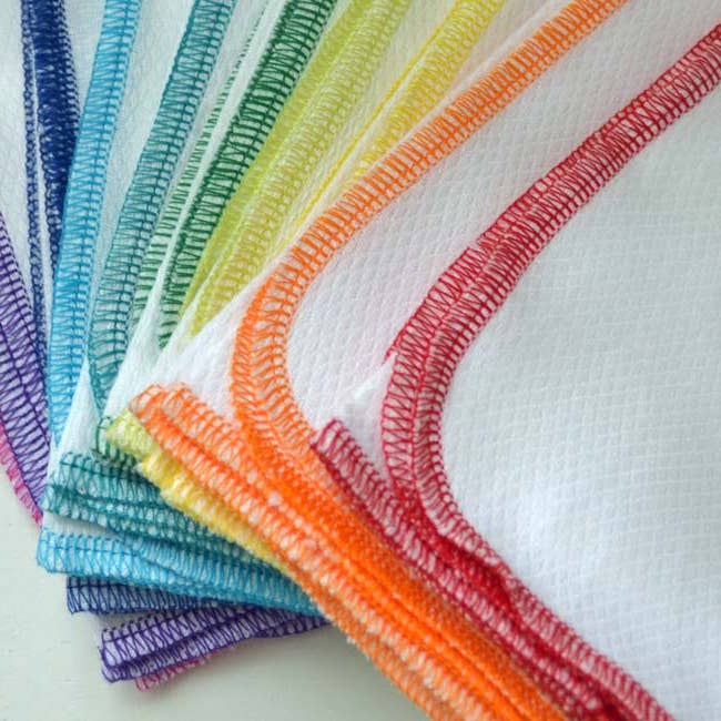 Ginas Soft Cloth Shop - Wholesale Dishcloth - White Birdseye - 11x12 Paperless Unpaper Towels 2 Ply