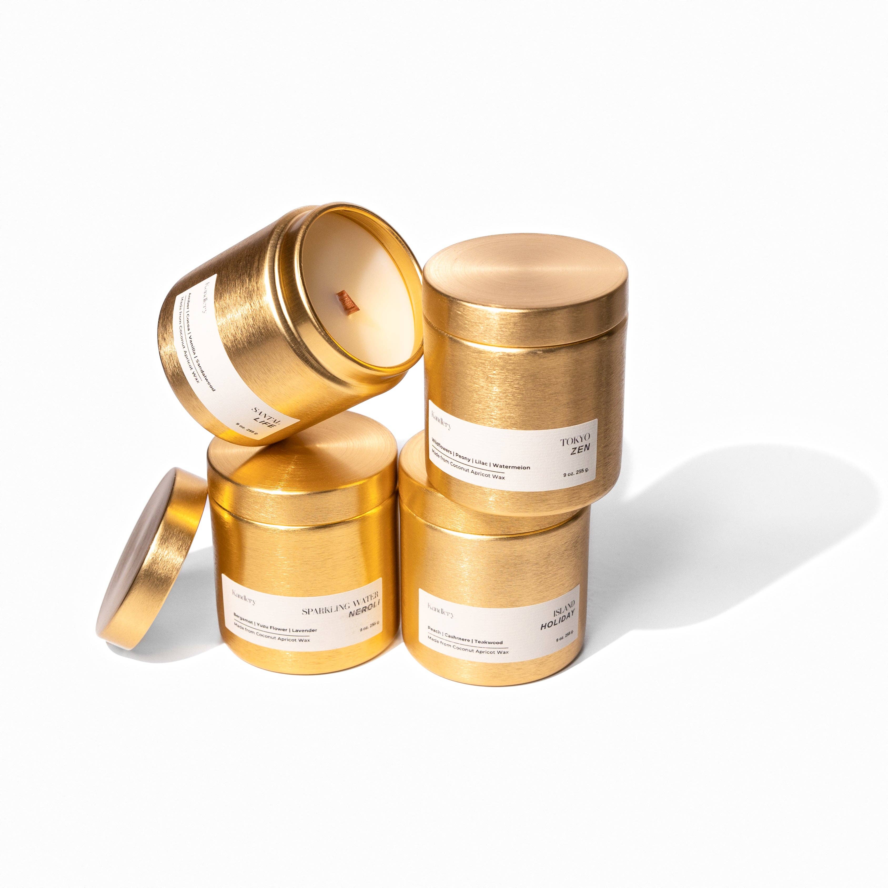 Kandlery - Wholesale Travel Candles - Yuzu Shiso Leaf | BEST SELLER | 9 oz Gold Luxury Candle1