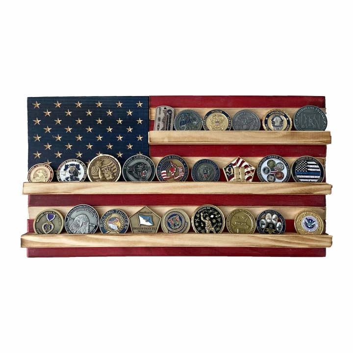 Challenge Coin Holder Flag for wholesale by Flags of Valor