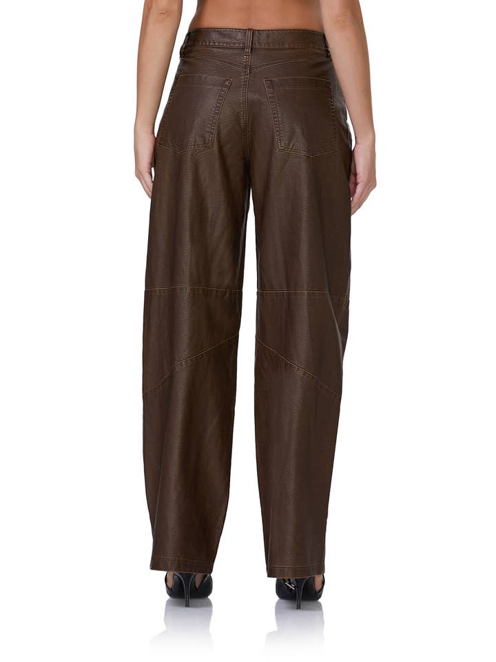 Ajax Barrel Jean - Washed Brown for wholesale on Faire
