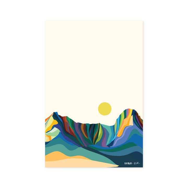 Minimal Heart Mountain Print // Portrait for wholesale by Hammock Fine Art