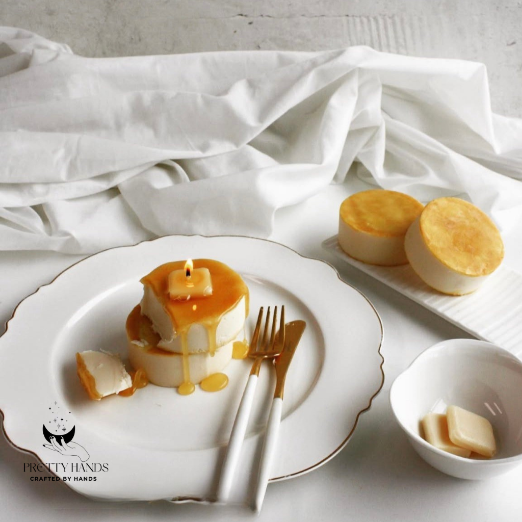 Pretty Hands – Großhandel Geschenkkerze – Ein Set handgefertigter Pfannkuchenkerzen | Handgefertigte Kerze1