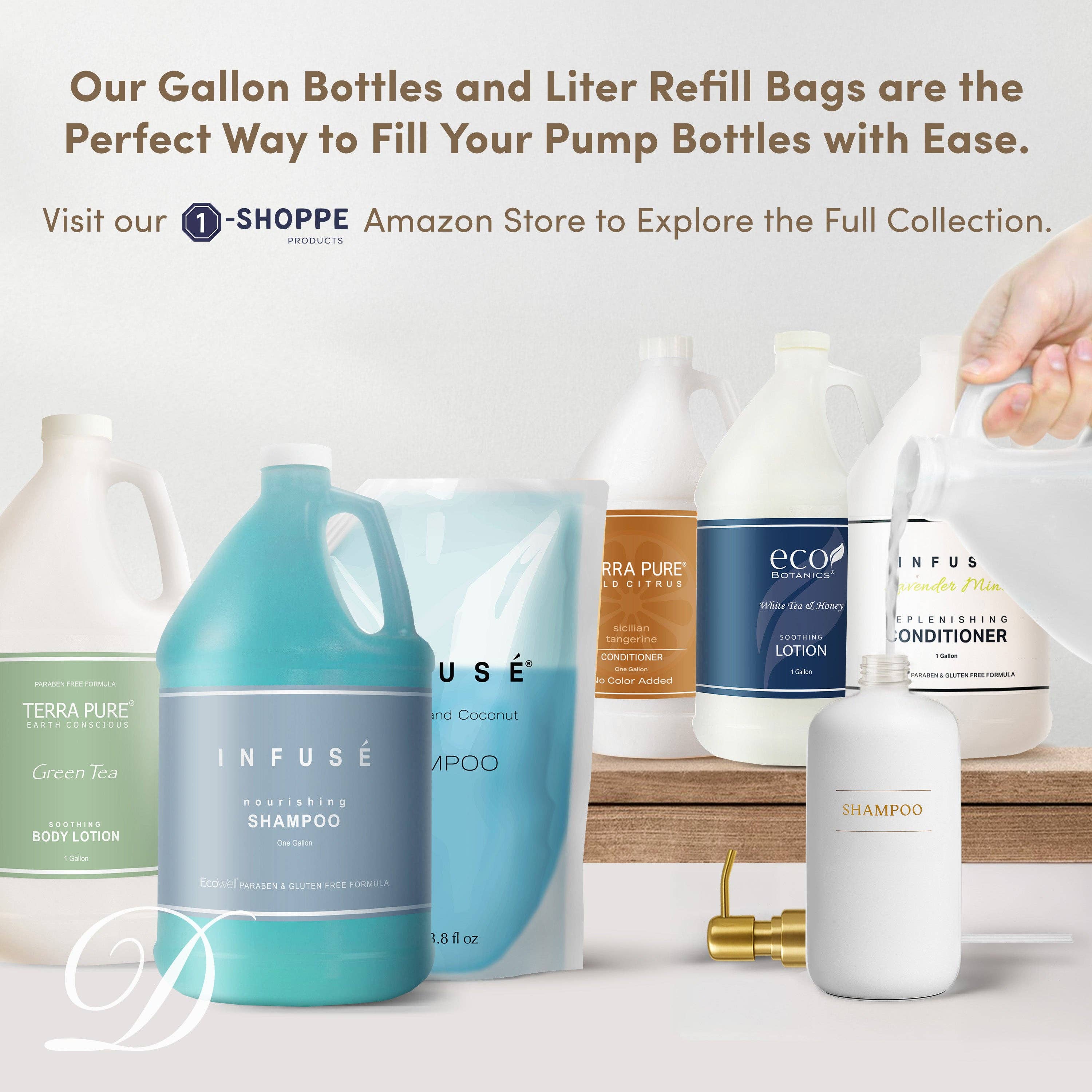 Diversified Hospitality Solutions - Wholesale Soap Dispenser - Diversified Hospitality Solutions White Plastic Bottle | Refillable Wall Mount Liquid Soap Dispenser with No Drill Brackets |16 oz Shampoo, Conditioner and Body Wash for every Bathroom | Three Bottles5