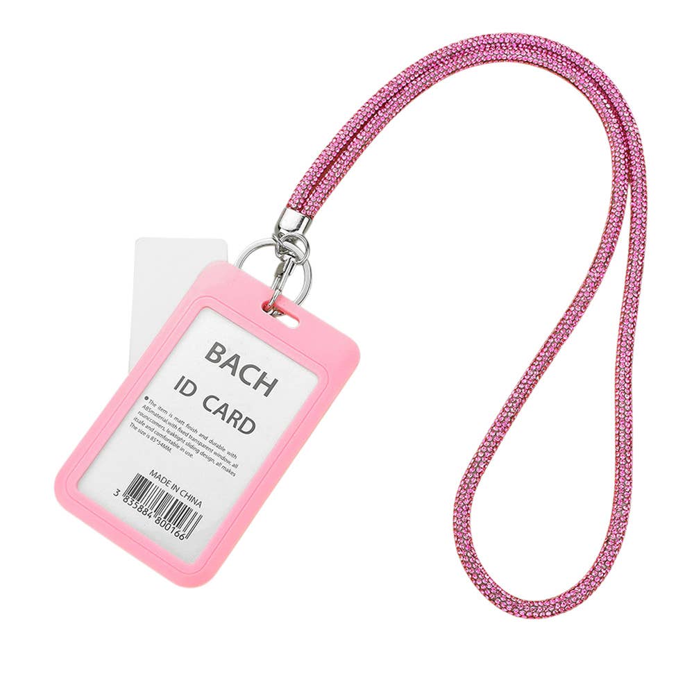 Sensibling Corp. - Wholesale Pasjeshouder - Dames - Bling Studded Strap Puntige Label Intrekbare ID-kaarthouder11