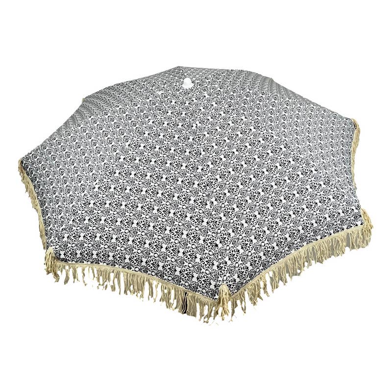 LIFE IS - Wholesale Beach Umbrella - 200 cm beach and garden umbrella with cotton fringes1