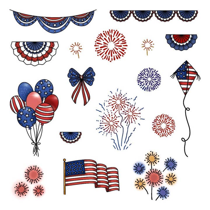 Stor Pickup: Americana Tillägg - 6x8 Fotopolymer Stämpelset för wholesale av Honey Bee Stamps