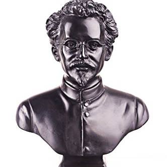Statua a busto in pietra comunista sovietica di Trotsky 6,4" (16 cm) per la vendita all'ingrosso da parte di danila-souvenirs