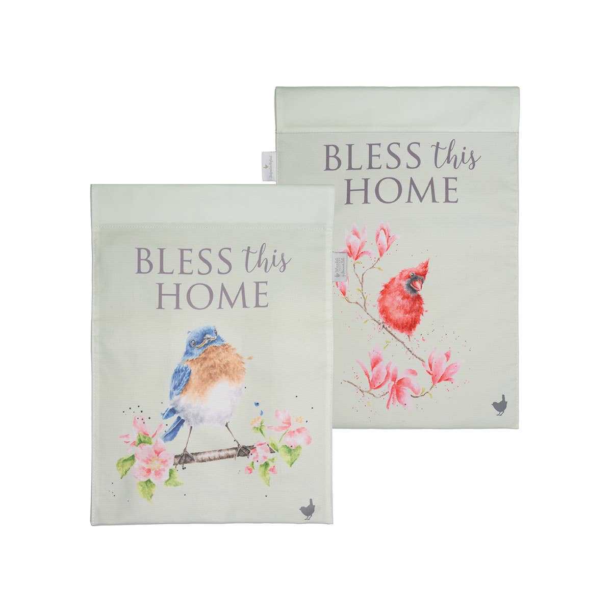 Wrendale Designs - Wholesale Flag - Bird Garden Flag - Bluebird / Cardinal2