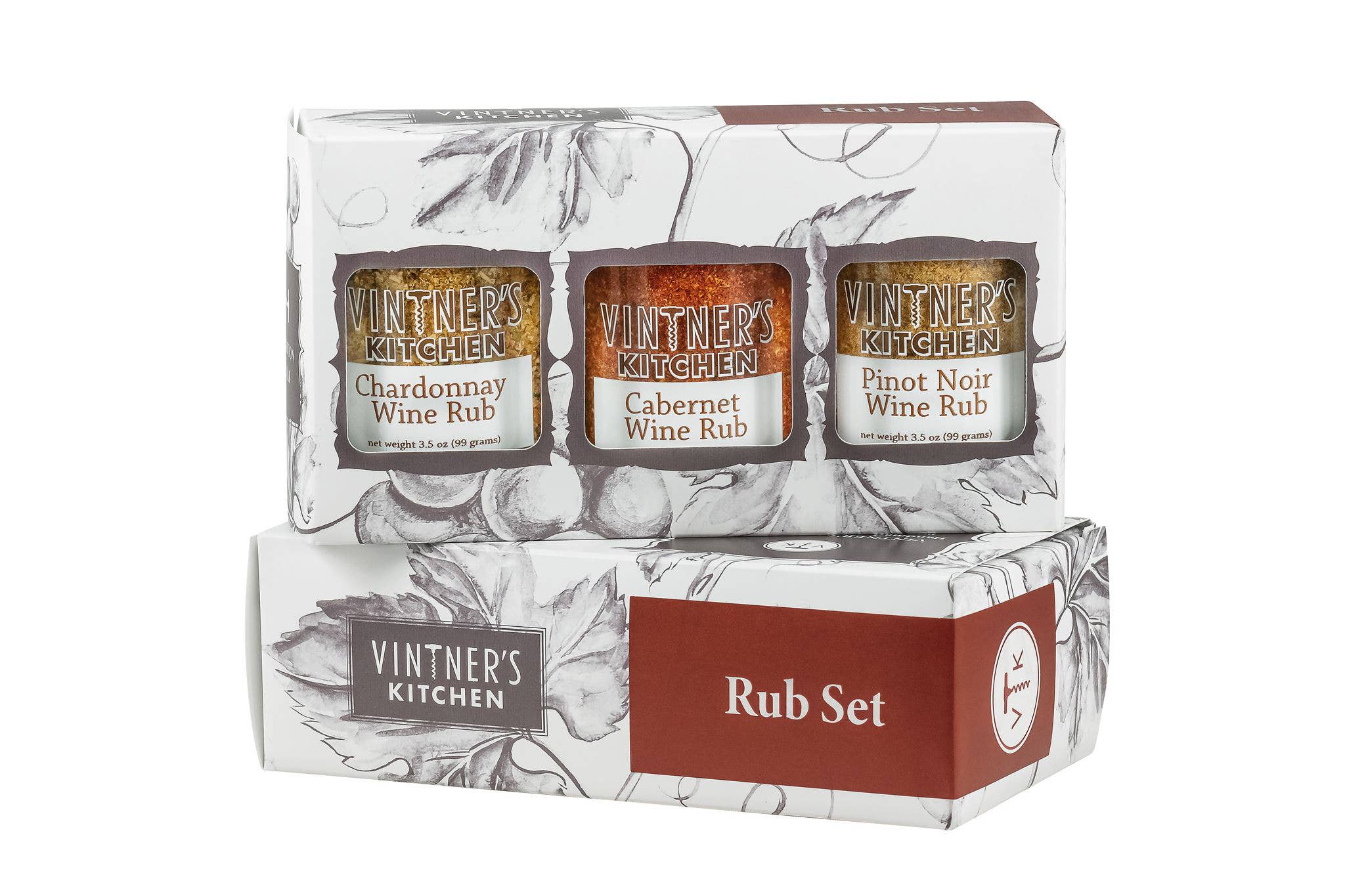 Vintner's Kitchen LLC - Wholesale Rub - Handmade Chardonnay, Cabernet & Pinot Noir Wine Rub Set