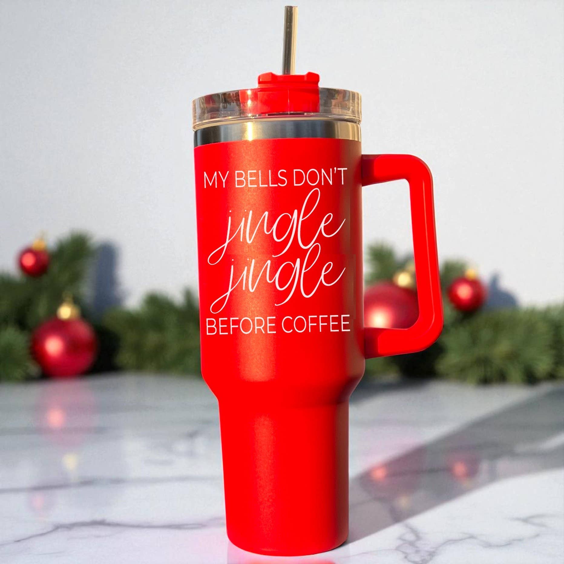 Gia Roma - Wholesale Insulated Mug/Tumbler - Funny Christmas Coffee Mugs, Red Holiday Tumblers With Straw70