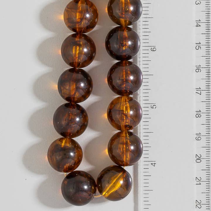 STOG Large Tortoise Shell Ball Beaded Necklace for wholesale on Faire1