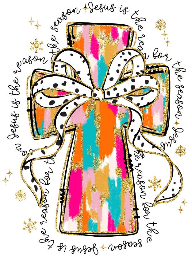 Colorful Brushstroke Cross DTF Transfer for wholesale by M2B Designs