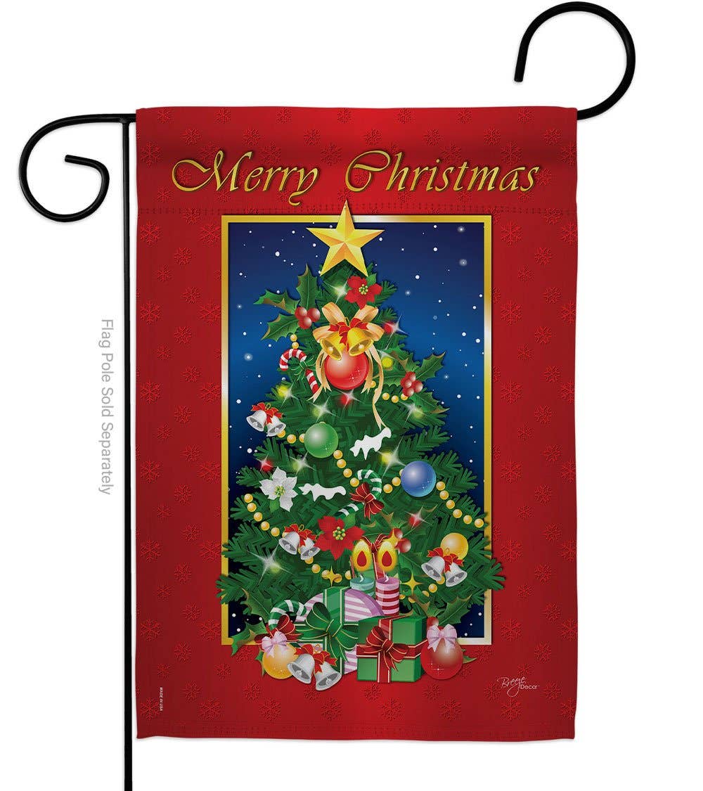 Two Group Flag Co – Engroshandel Flag – Glædelig juletræ Wintertime Decor Flag0