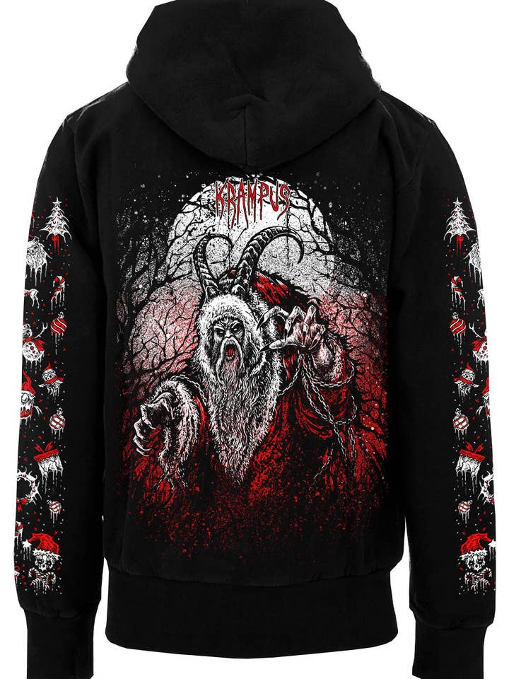 Naughty List Krampus Hoodie for wholesale by vampirefreaks