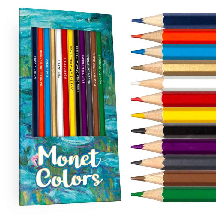 Monet Colors Colored Pencil Set for wholesale by Pop Colors Colored Pencils and Coloring Sheets
