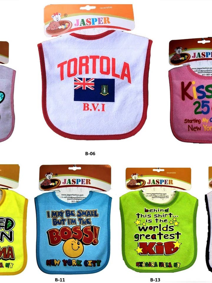 Infant Contrast Bib for wholesale by Jasper Fashion