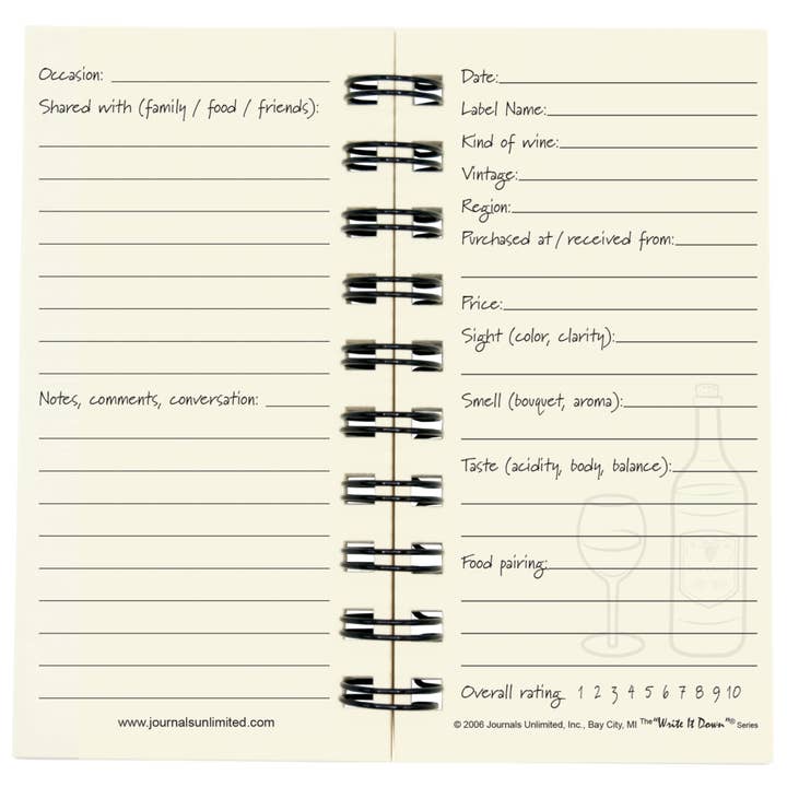 Journals Unlimited - Wholesale Journal/Diary - Mini - Wine Journal (Color)5