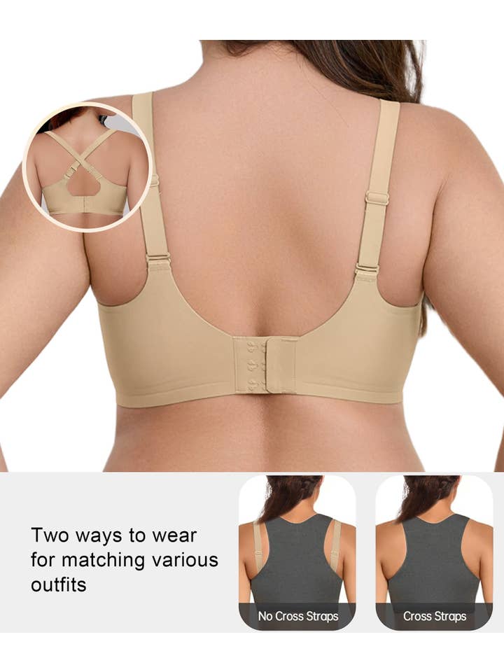 SHAPERX - Vente Soutien-gorge – femme - Soutien-gorge sans fil à mailles en V SHAPERX6