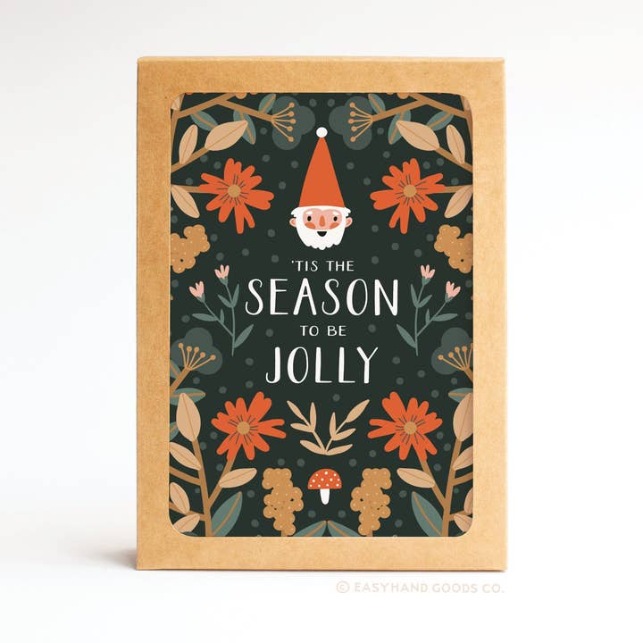 Tis the Season to Be Jolly Folded Greeting Note Set for wholesale by Easyhand Goods – formerly Onderkast