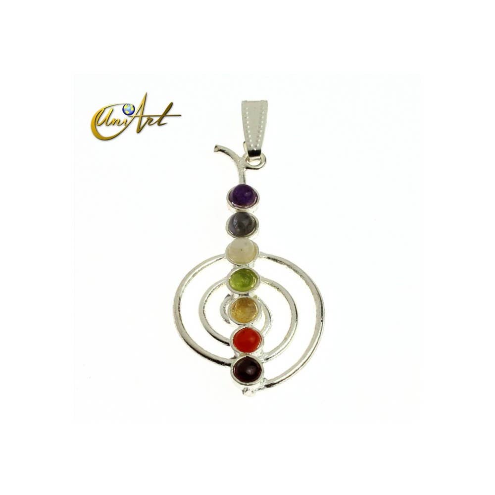 UniArt - Vendita all'ingrosso Ciondolo/pendente - Ciondolo Cho Ku Rei con pietre dei chakra