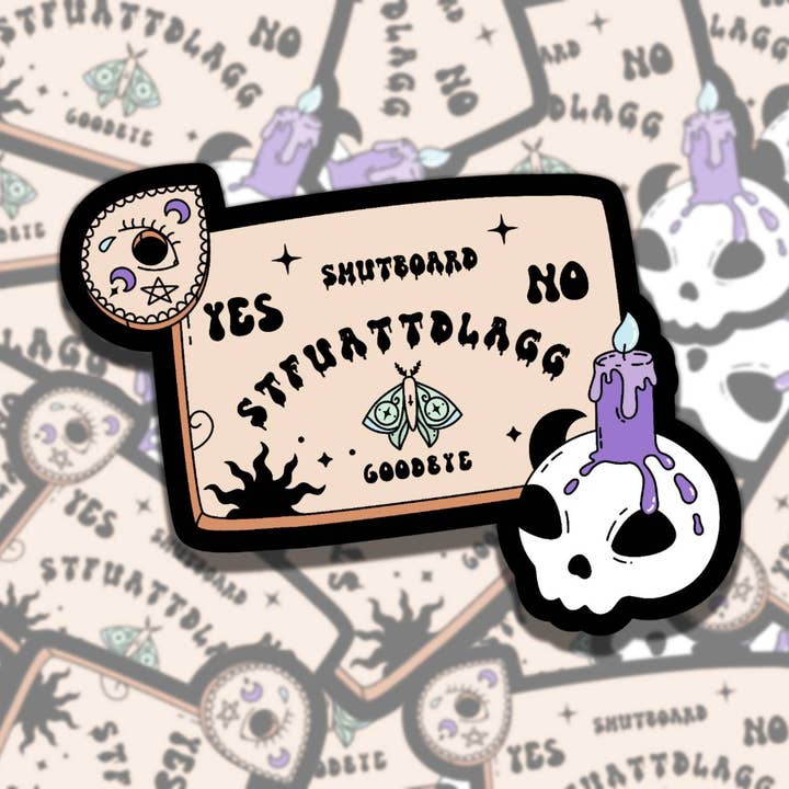 Goth Boekachtige Vinylsticker - Schattig Griezelig Cadeau voor Boekenwurmen voor wholesale door Sticky Sadness Designs