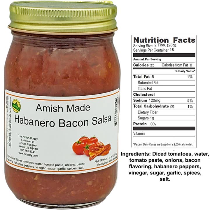 Arndt's Fudgery LLC - Wholesale Salsa - Amish Fresh Made Salsa 16 oz. Jar14