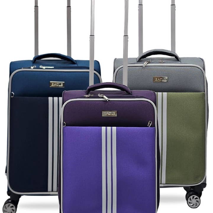 Infinity Leather (Upperclass Fashions Ltd) – wholesale Luggage – Lightweight Cabin 4 Wheel Soft Luggage Travel Bag