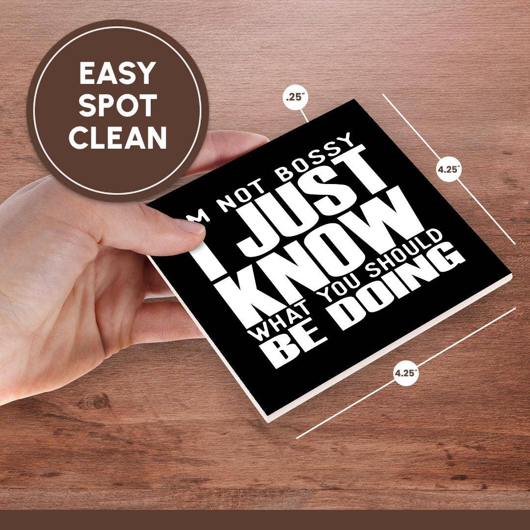 3dRose - Venta al por mayor Posavasos - 3dRose, No soy mandona, solo sé lo que deberías estar haciendo, Posavasos6