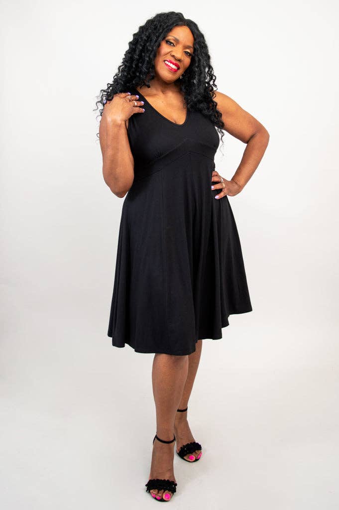 Blue Sky Clothing Co LLC - Wholesale Dress - Women's - Pamela Dress, Black, Bamboo5