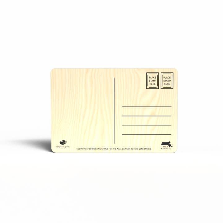 Lifeforce Glass, Inc. – wholesale Postcard – World's Best Dad, Sustainable Wooden Postcard