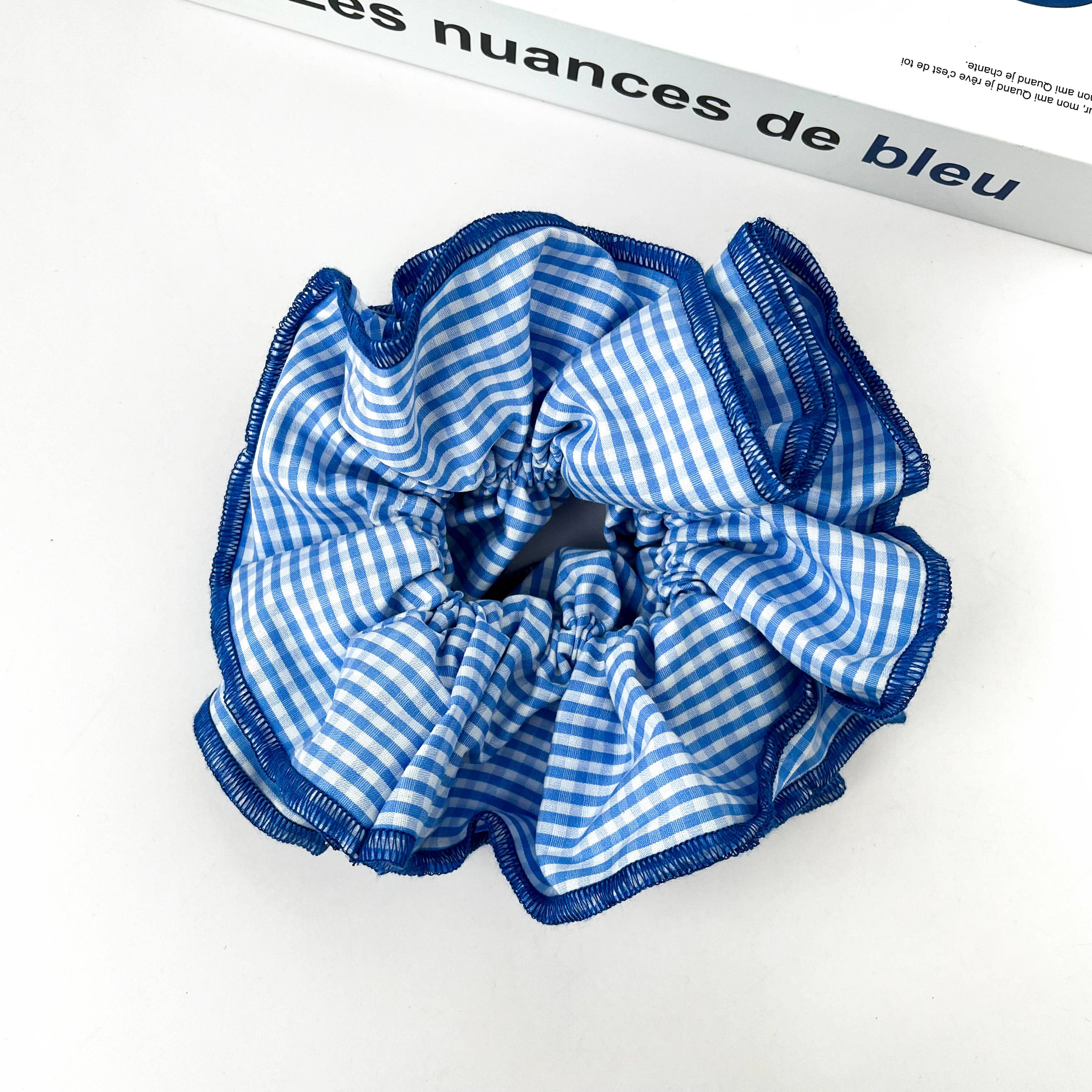 TheDivaSoap - Wholesale Scrunchie - Women's - Retro Plaid Scrunchie – Double-Layered Two-Tone Hair Tie0