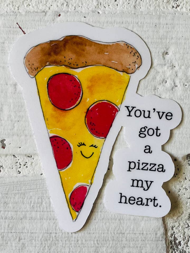 Je hebt een Pizza My Heart-sticker voor wholesale door Krafty Inc