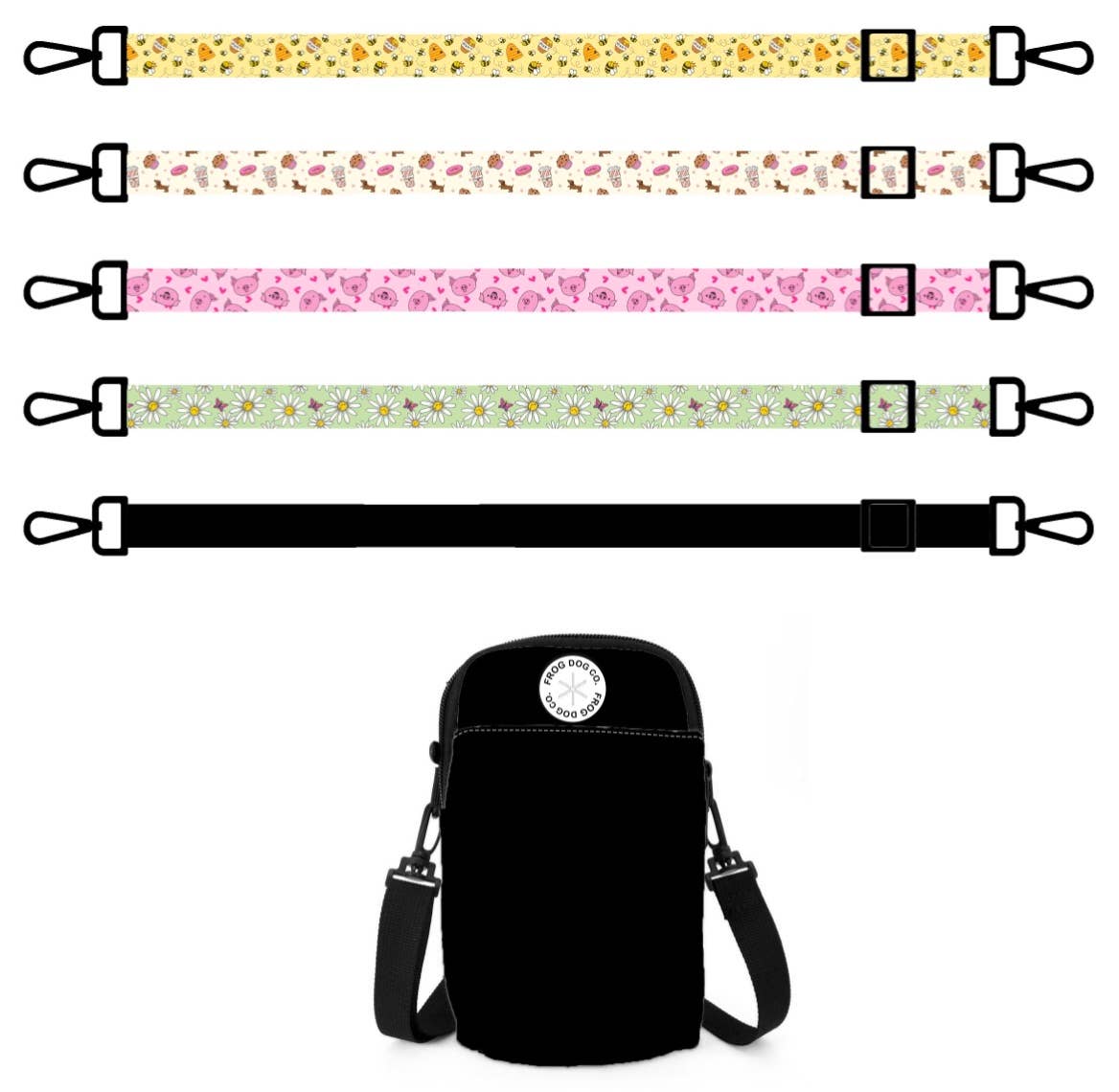 FROG DOG CO. - Wholesale Crossbodytas - Dames - FROG DOG CO. Crossbody-hondentas - geheel zwart9