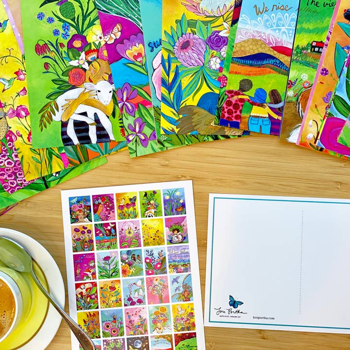 Lori Portka - Happiness Through Art - Vente Assortiment de cartes postales - Pack de cartes postales Vering Love8