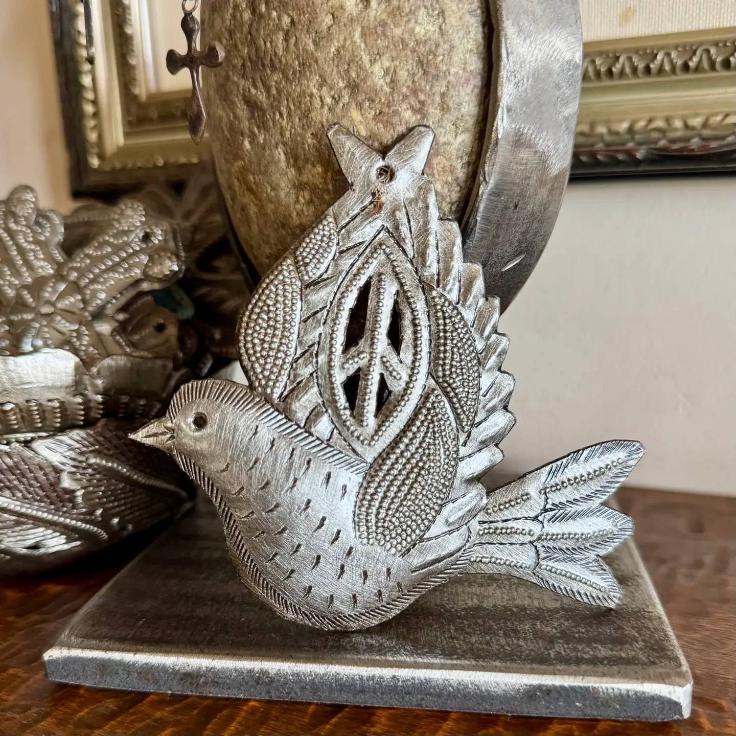 Haiti Fair Trade~ It's Cactus - Wholesale Christmas Decoration - Dove of Peace, Handmade Christmas Ornament, Fair Trade 4"x4"4