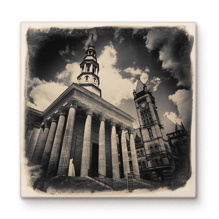 Cathédrale Saint-Pierre des Chaînes + Hôtel de ville pour la vente par Cityscape Tiles