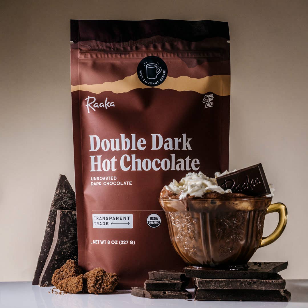 Raaka Chocolate - Wholesale Hot Cocoa Mix/Kit - Double Dark Hot Chocolate - Holiday & Winter1