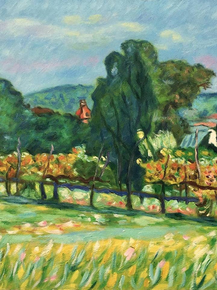 Landschap met rode toren voor wholesale door La Pastiche