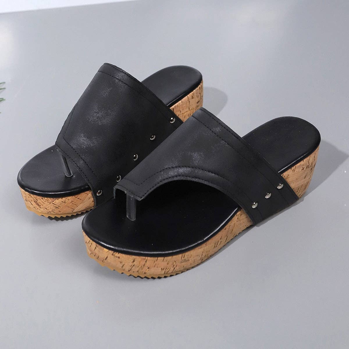 Beyond Apparel - Wholesale Sandals - Women's - PU Leather Wedge Sandals11