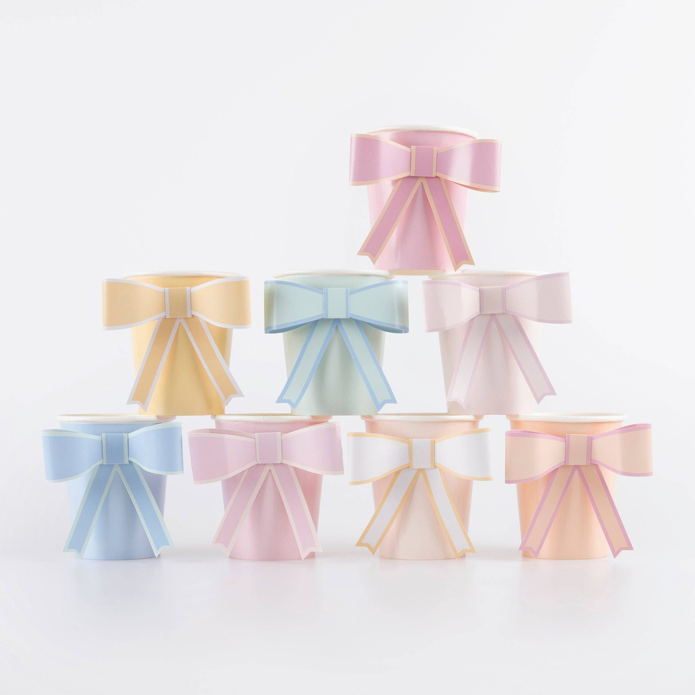 Meri Meri – wholesale Disposable cup – Pastel Bow Cups0