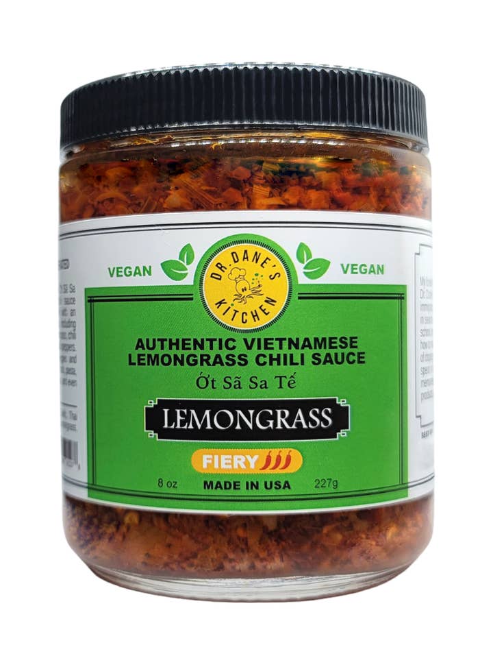 Vegan Authentic Vietnamese Lemongrass Chili Sauce for wholesale by Dr. Dane's Kitchen