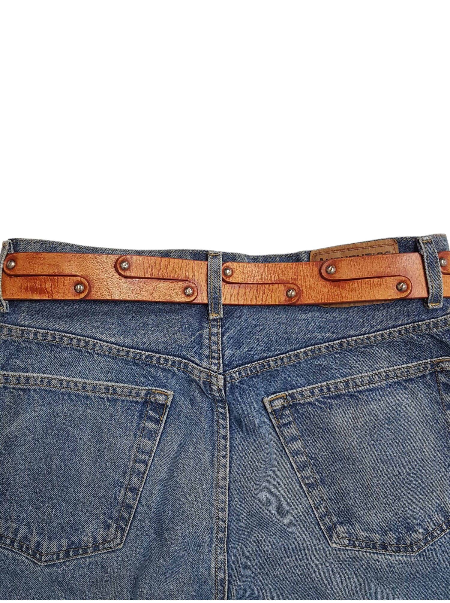 Axesoria West - Wholesale Belt - Women's - Vintage Distressed Studded Leather Jean belt3