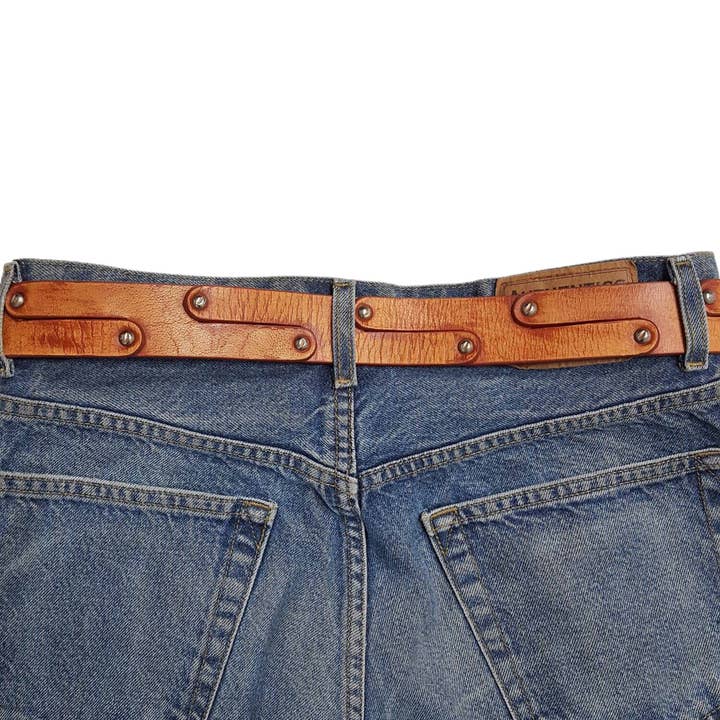 Axesoria West - Wholesale Belt - Women's - Vintage Distressed Studded Leather Jean belt3